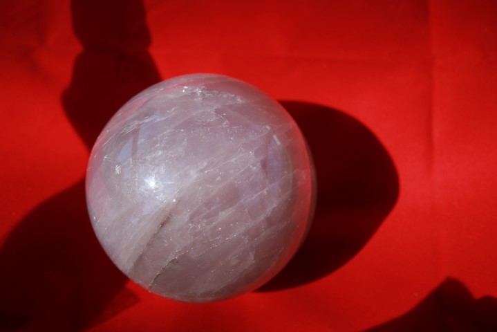 Rose Quartz Sphere Grade AAA  has gentle soothing energy 4246